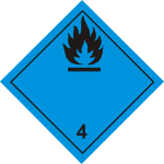 ADR pictogram 4.3-Dangerous when wet